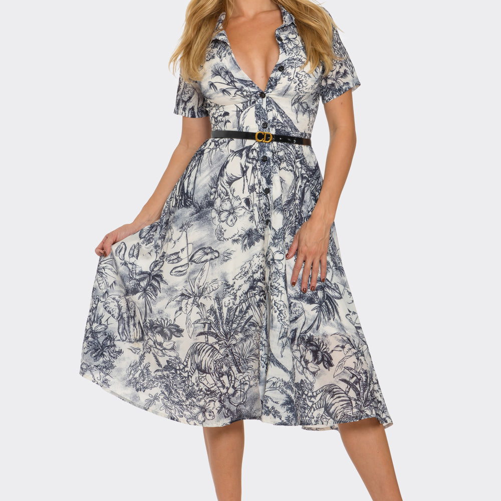 Palm Grove Midi Dress