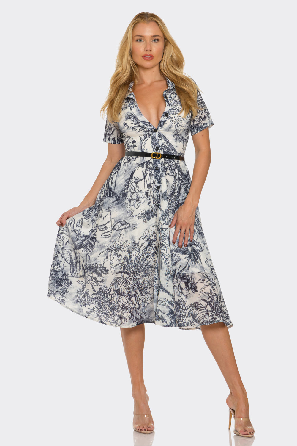 Palm Grove Midi Dress