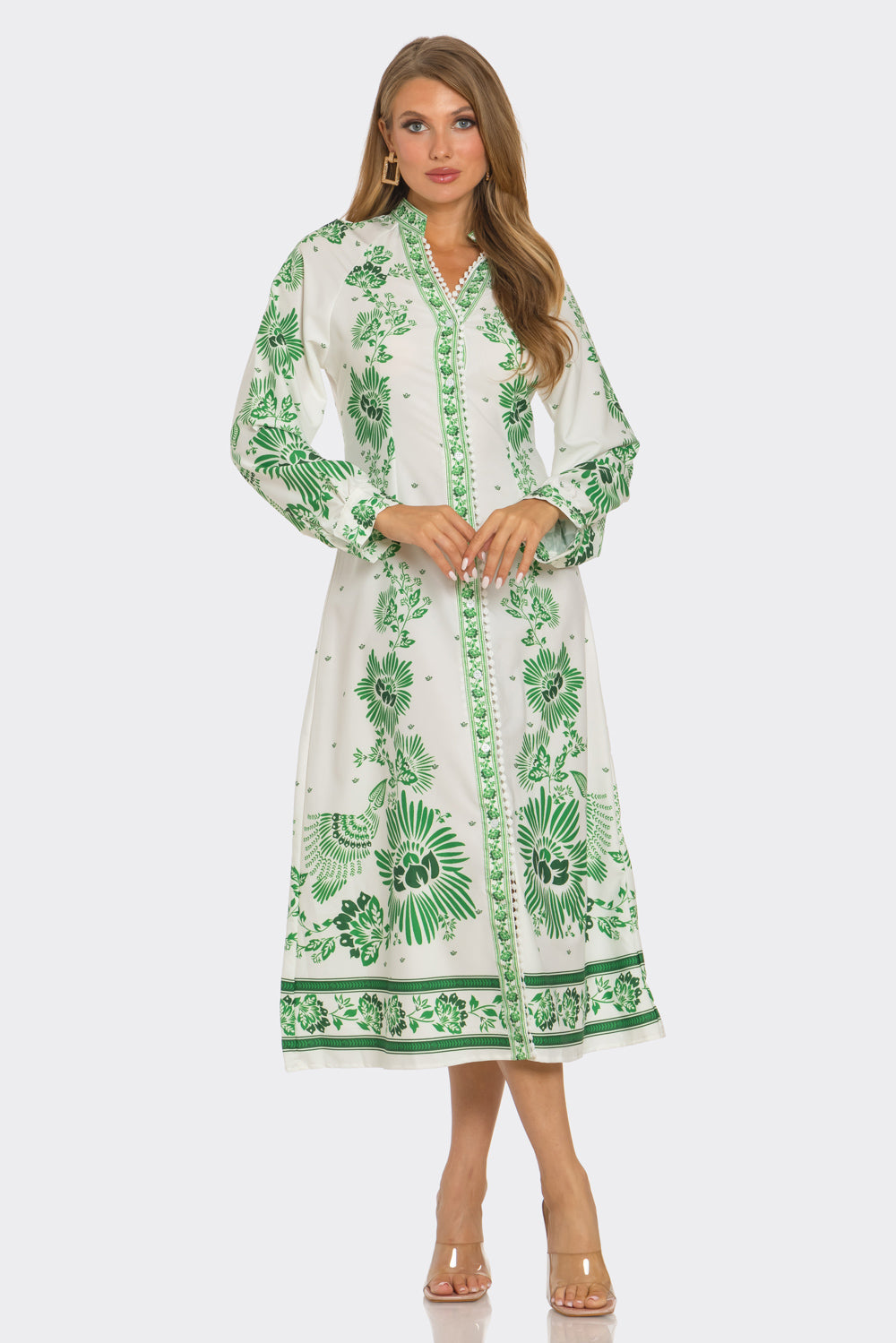 Verdant Charm Midi Dress