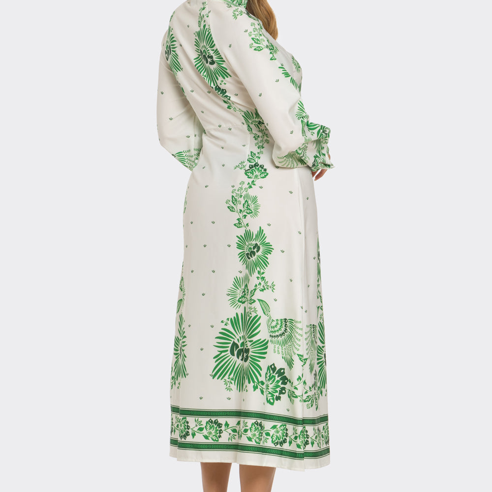 Verdant Charm Midi Dress