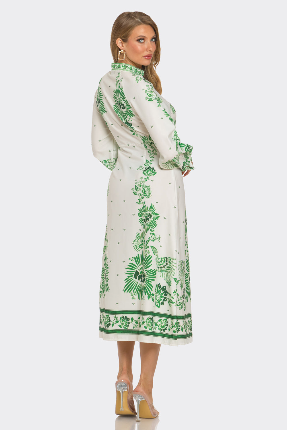 Verdant Charm Midi Dress