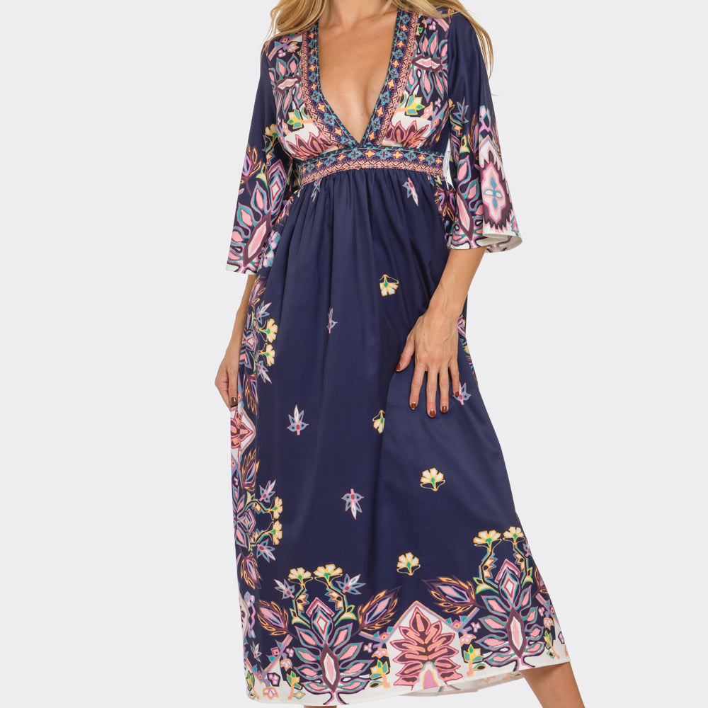 Serenity Bloom Midi Dress