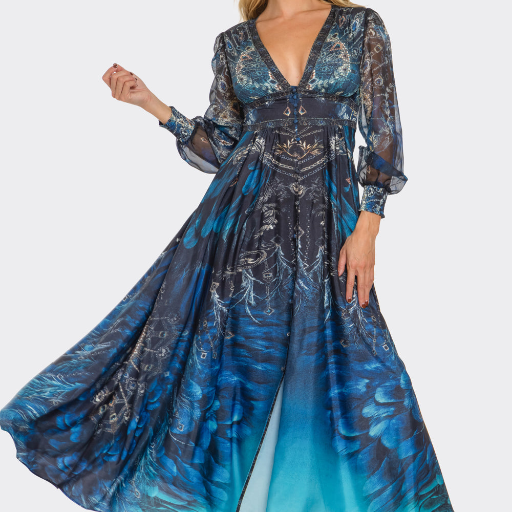 Alena Azure Midi Dress