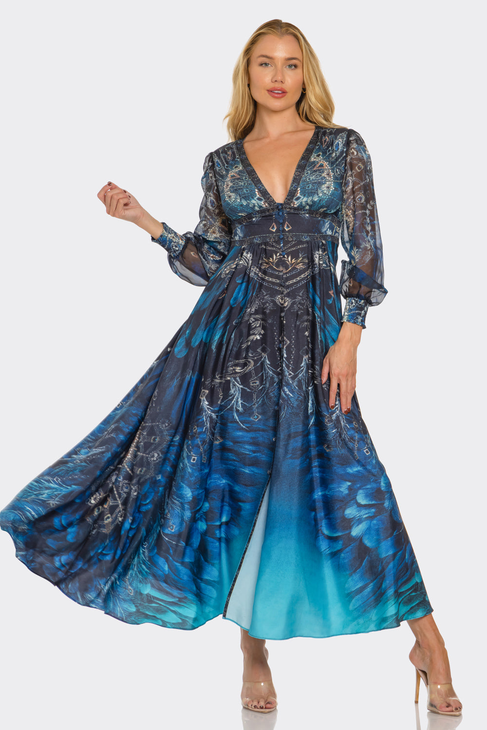 Alena Azure Midi Dress