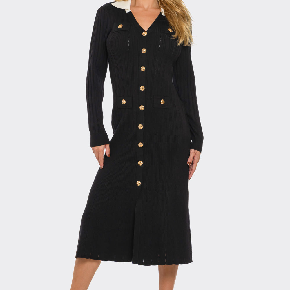 
                  
                    Isabella Buttoned Midi Dress
                  
                