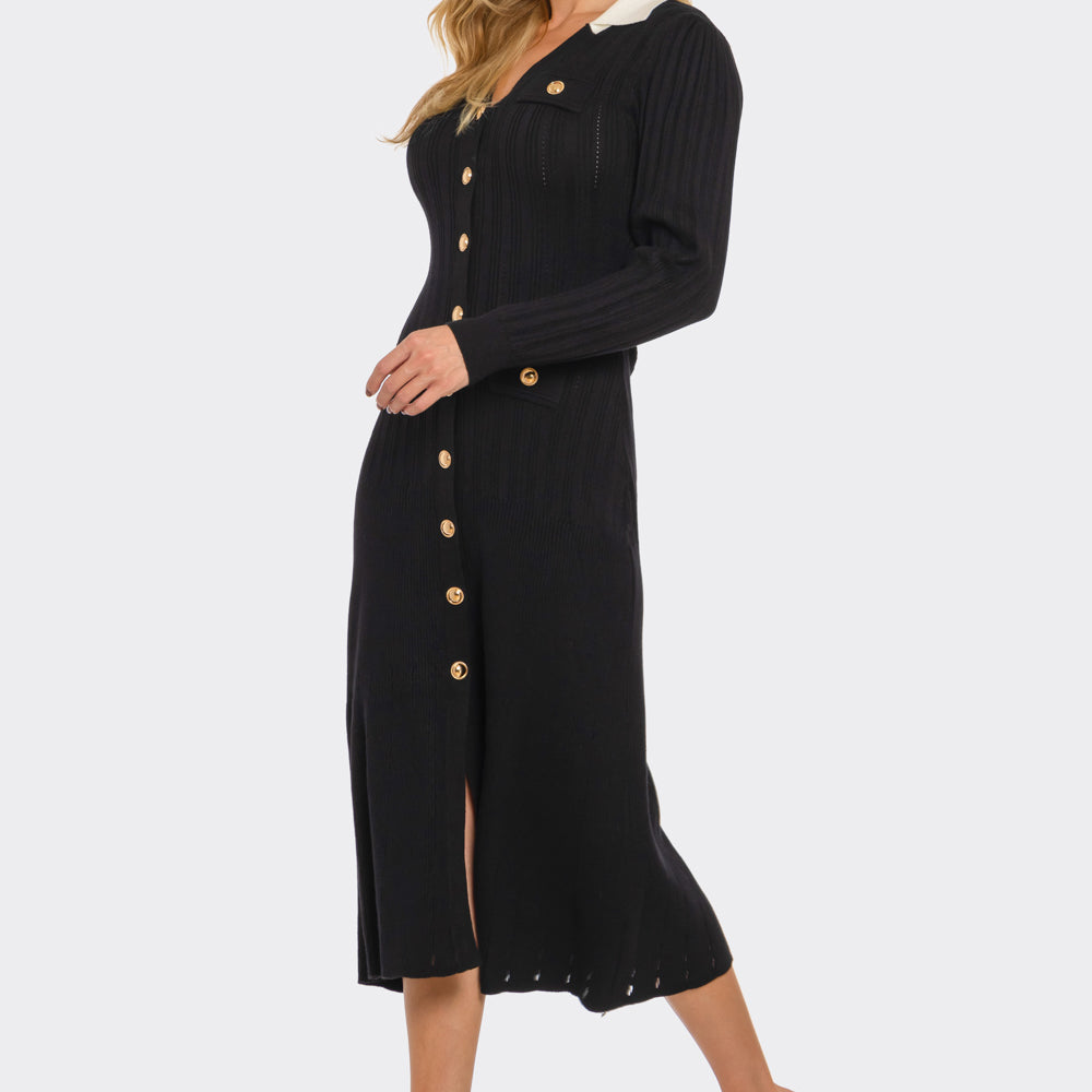 Isabella Buttoned Midi Dress