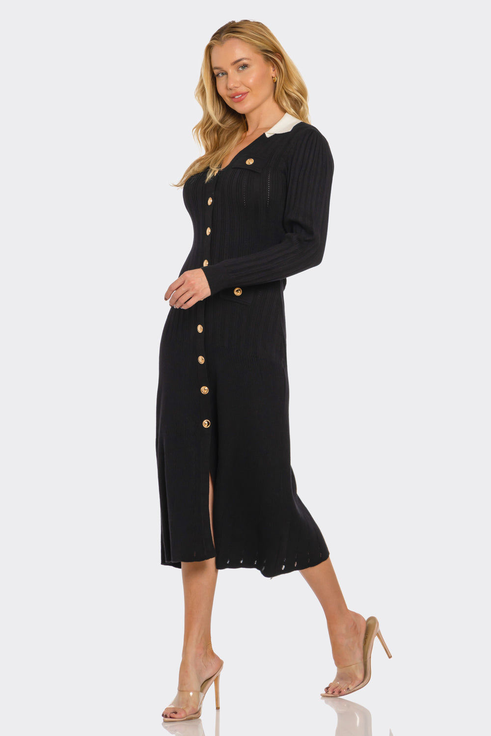 Isabella Buttoned Midi Dress