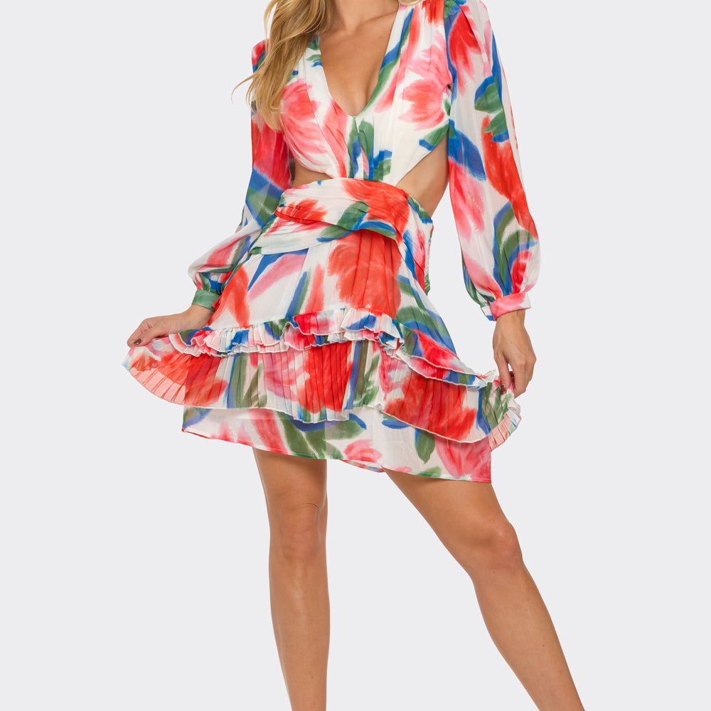 Flirty Flair Mini Dress