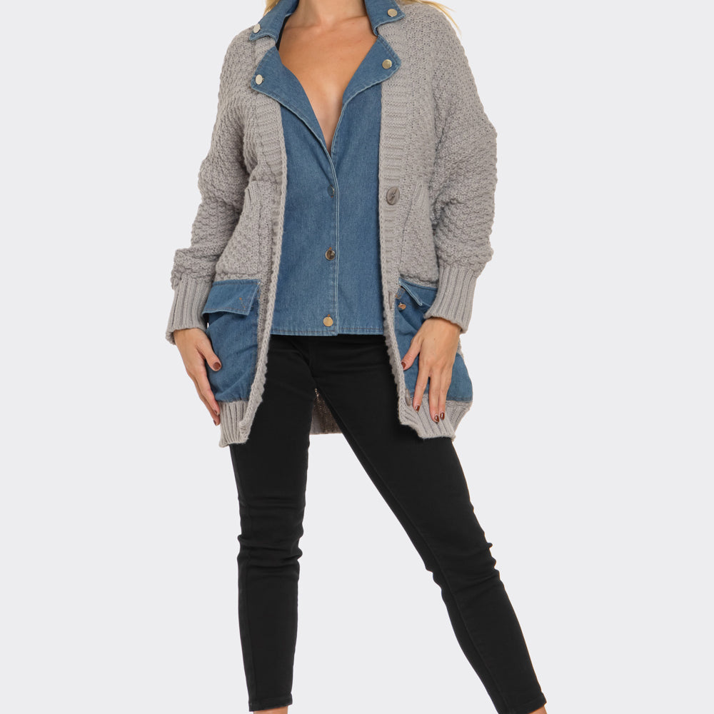 
                  
                    Kennedy Knit & Denim Jacket
                  
                