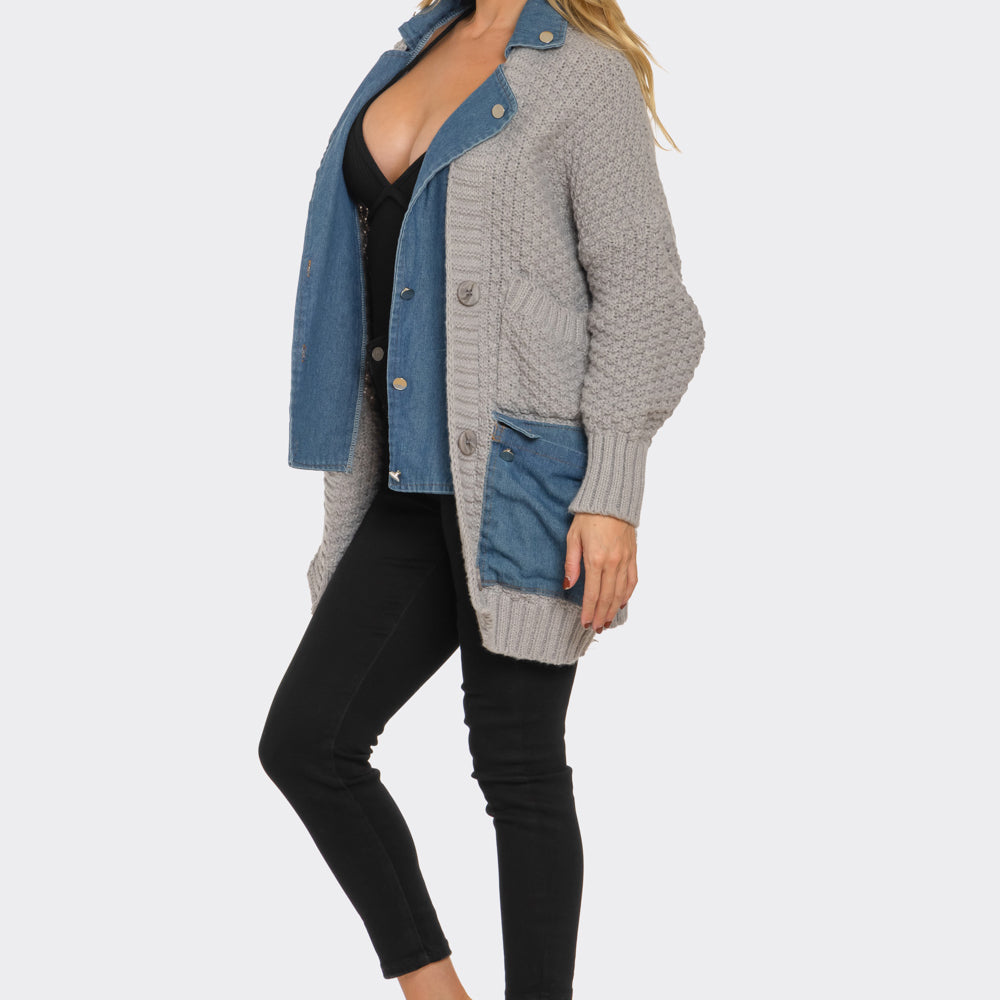 
                  
                    Kennedy Knit & Denim Jacket
                  
                