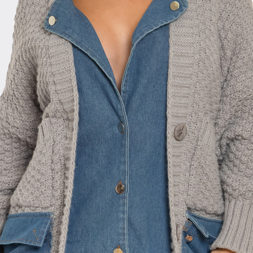 
                  
                    Kennedy Knit & Denim Jacket
                  
                