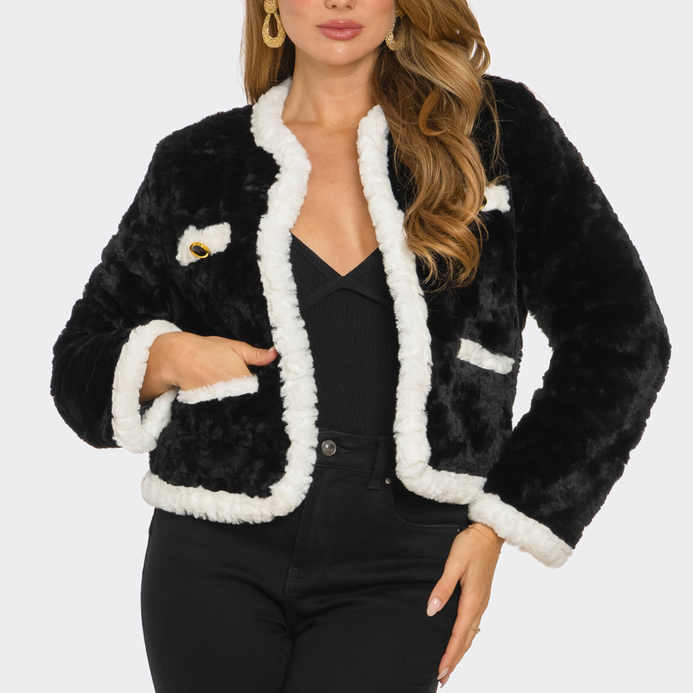 Sleek Fluff Mini Jacket