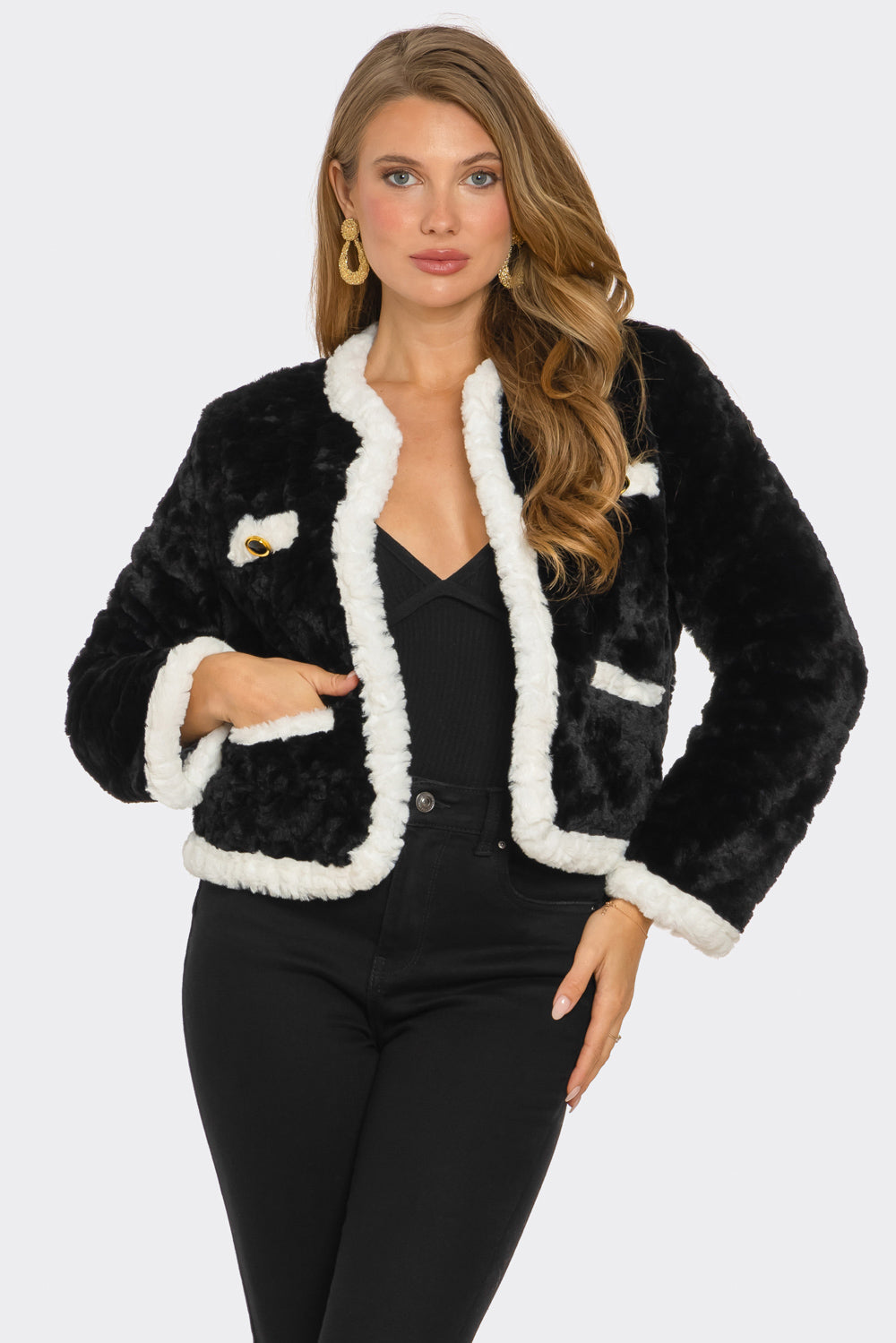 Sleek Fluff Mini Jacket