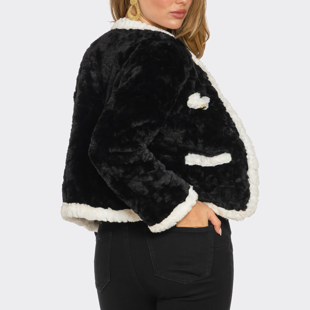 Sleek Fluff Mini Jacket