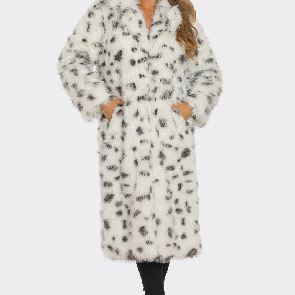 
                  
                    Snow Leopard Faux Fur Coat
                  
                