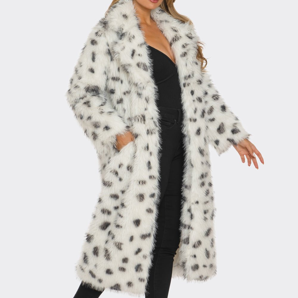 
                  
                    Snow Leopard Faux Fur Coat
                  
                