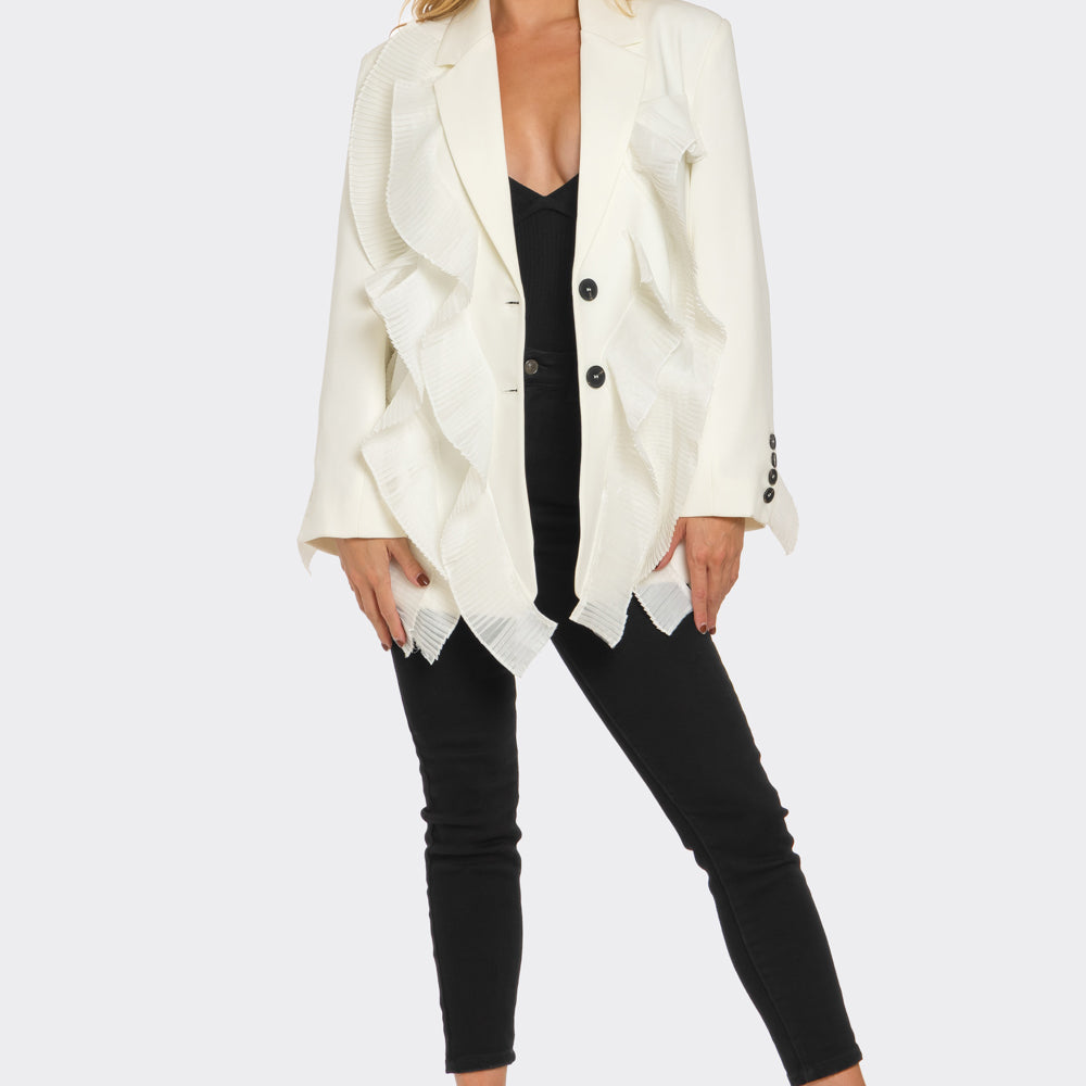 
                  
                    Fiona Ruffled Blazer Top
                  
                