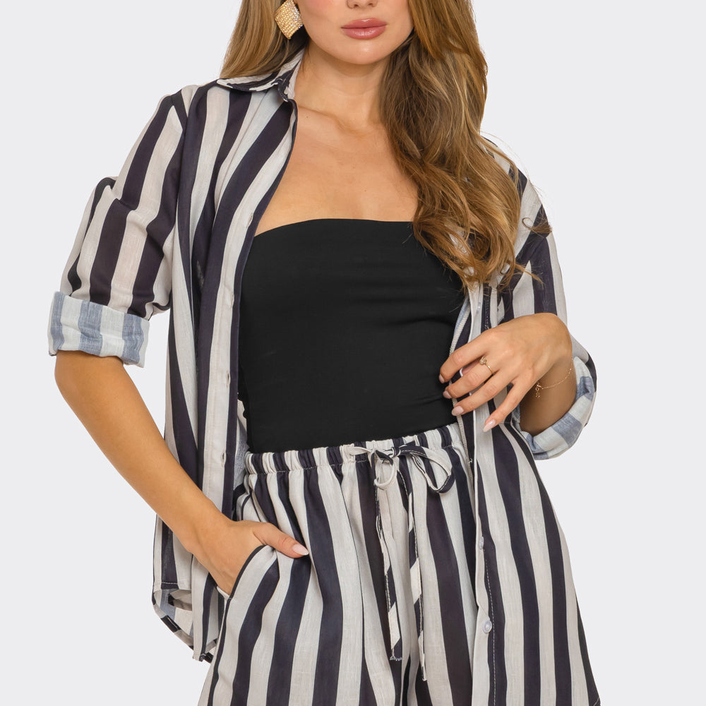 
                  
                    Elaine Striped Matching Set
                  
                