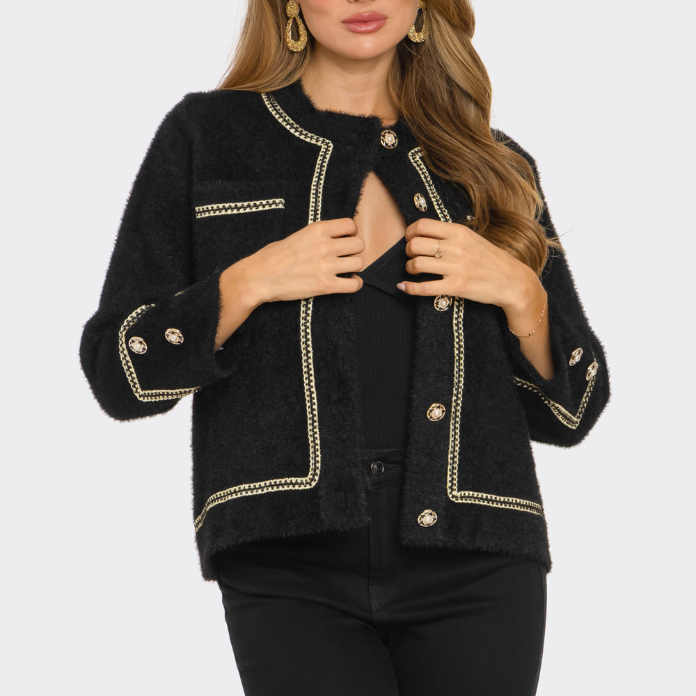 
                  
                    Solene Contrast Stitch Jacket
                  
                