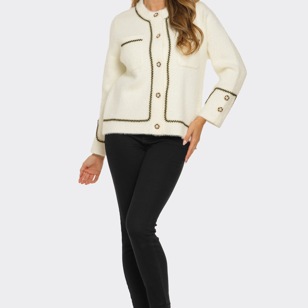 Solene Contrast Stitch Jacket