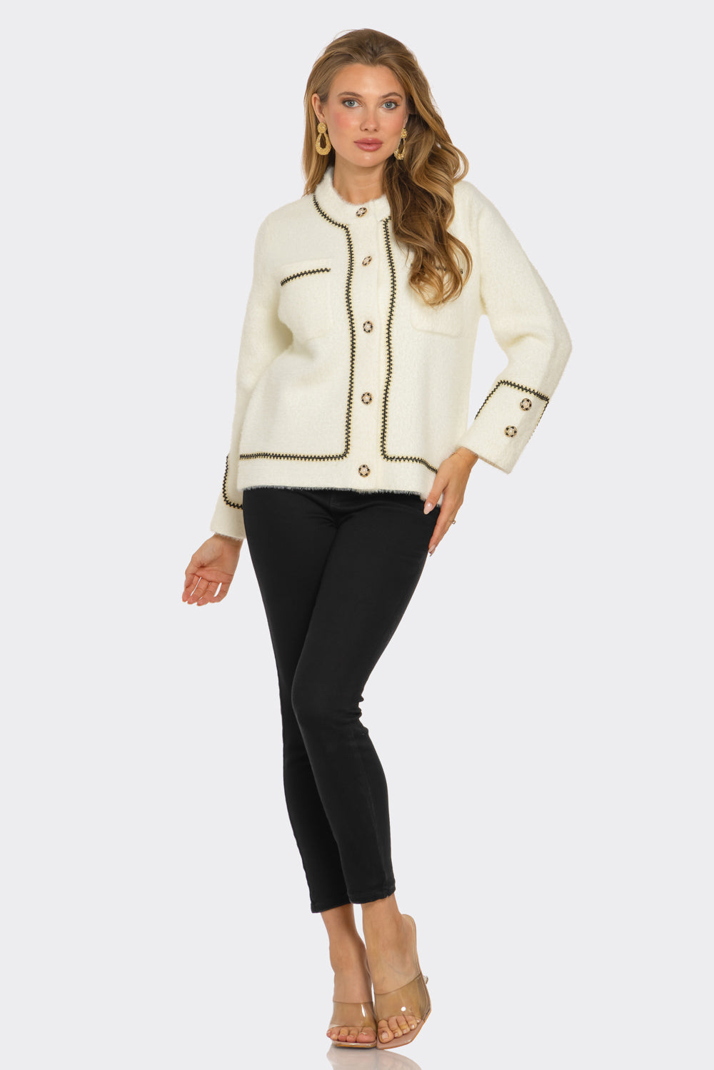 Solene Contrast Stitch Jacket