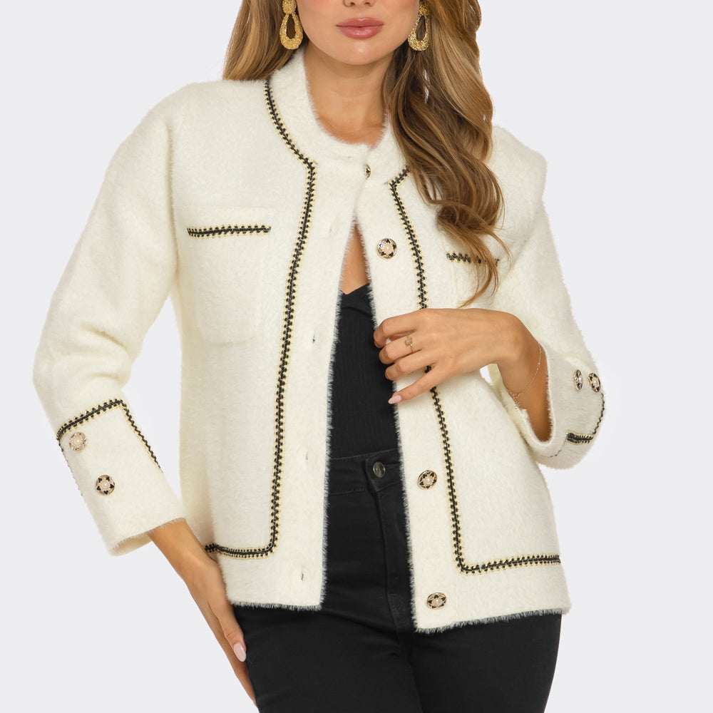 
                  
                    Solene Contrast Stitch Jacket
                  
                